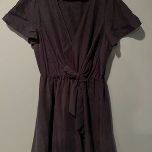 Express Size S Navy Dress Short Front Tie